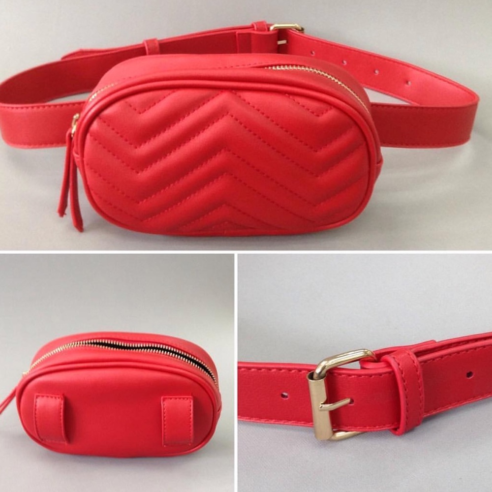 Red fanny pack